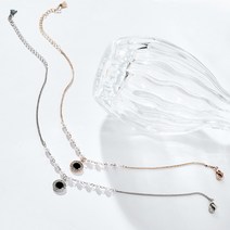 2개 세트 미니진주 블랙팬던트발찌 2컬러