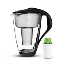 알칼리성 필터가 있는 DAFI 정수 필터 투수 | 64온스 | waterdrip 식수용 정수기 Clearly Filter jug 정수기 | 블랙 LED BPA 프리 | 유럽산, Red