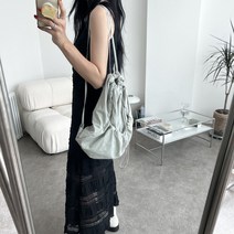 나일론 스트링 복조리 백팩 캐주얼 가벼운 가방