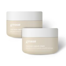 GRAAN 그란 쌀겨 캡슐 수분크림, 50ml, 2개