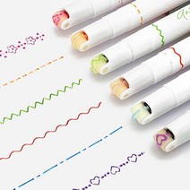 다꾸 아트라인 롤러펜 3컬러 세트 데코펜 스템프 다꾸펜 다이어리 꾸미기 펜세트, 4500다꾸아트라인롤러펜세트 랜덤