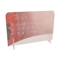 아크릴 드로잉 LED 무드등 투명 아크릴 노트 보드 메모 체크리스트 조정 가능한 데스크탑 북 홀더 홈 기숙, 04 Big 20x30cm
