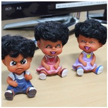 못난이인형 10.5cm 레트로 인테리어소품, 웃는아이 퍼플