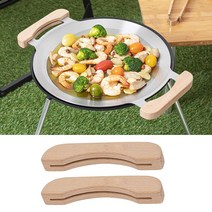 그리들 주물팬 화구 야외 캠핑 바베큐 팬 핸들 소스 그릴 철판 내열성 절연 그립 교체 2 개, 한개옵션0