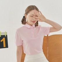 플레이부 여성 카라 피케 반팔 이너 티셔츠 (핑크)