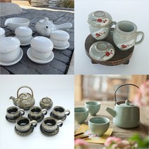 여주 이천 전통 다기세트 다관 다도세트, 17.골드국화5인다기세트