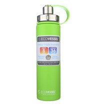 에코베슬 트라이맥스 트리플 인슐레이션 스테인리스 스틸 보온 보냉병, Green, 700ml