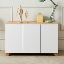 가온리빙 딤플 900 높은 수납장 진열장 장식장, 고무나무화이트