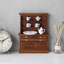 엔틱 그릇장 미니어처 세트