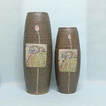 우리도예 국산여주도자기화병(상세설명사이즈확인), 분거친각연문화병세트