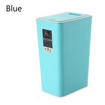 이케아 분리수거함 재활용 50l 가정용 프레스 쓰레기통 뚜껑 주방 큰 저장 식품 쓰레기통 홈 재활용 쓰레기통 욕실 쓰레기통 바구니 식품 등급 쓰레기, 파란색, 협력사, 12리터