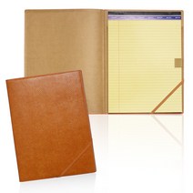 아인텍 가죽 A4 레포트패드 슬림 노트커버, 브라운[H3960], 1개