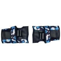 무릎 인라인 보호기어들 스케이트 보드 보호 장비 세트 팔꿈치 패드 롱 자전거 손목 보호대, 2pcs hand guard blue+S(15-30kg