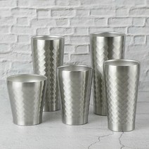 스텐 다이아 벌집 이중컵 (5사이즈) 아이스컵 진공컵, 280ml(와이드), 다이아벌집이중컵