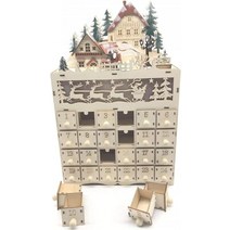 목재형 어드벤트 캘린더 선물 크리스마스, 단일사이즈, A