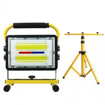 LED 충전식 150W COB 야외 조명등 랜턴 투광등 작업등 투광기, 선택2)W860B투광+아답터