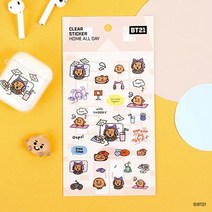 [BT21] 다이어리 노트 데코 클리어스티커 - 홈올데이, 타타