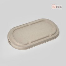 펄프도시락 타원 DRP 펄프뚜껑 50개, 단품, 단품