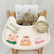 돗투돗 돗프렌즈 아기 식탁 테이블 커버 트립트랩 트레이 실리콘 커버, 마주보기