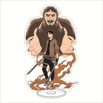피규어케이스 피규어진열장 아크릴진열장 타이탄 아크릴 스탠드 모델 공격 Levi Mikasa Eren 애니메이션 피규어 Shingeki No Kyojin 데스크 장식 컬렉션 친구, [05] 5