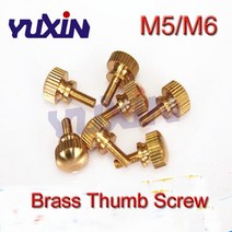 전산 볼트 너트 육각 M5 M6 GB834/DIN464 손으로 조여주는 황동 널링 나사 구리 트위스트 널링 볼트 컴퓨, 02 M6 10Pcs_02 10mm, 02 M6 10Pcs_02 10mm