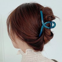 유광 롤스 올림머리 집게핀 꼬임 반묶음 단발 헤어핀