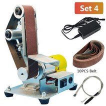 샌딩기 원형샌딩기 사포 전동 수동 미니 전기 벨트 샌더 diy 연마 연삭기 다기능 벨트, 세트 4