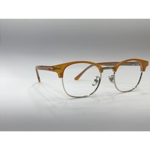 G220360 / D98320 호박색(amber color) 과 실버 혼합 사각 동그란 원형 안경테 전체 사이즈 가로 x 세로 = 144 x 47