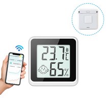 디지털온습도계 샤오미온습도계 블루투스 모니터링 미니 온도계 습도계 미터 LCD 디지털 실내 온도 습도 센, 01 With Bluetooth Black