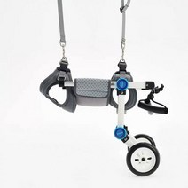 강아지휠체어 훈련 반려동물 보행기 ALWAYSME 개 조절식 휠체어 뒷다리 재활 경량 0-60KGS, White_XXXS