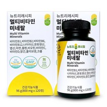 뉴트리레시피 멀티비타민미네랄 2병 (2개월분), 120정, 2개