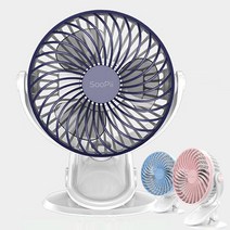 사니사니 집게 클립형 유모차 선풍기 무소음 탁상용 책상용, 스카이블루
