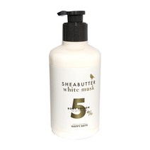 해피바스 시어버터 5% 바디로션 화이트머스크향, 500ml, 1개