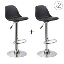 핸즈홈 벨르맘 회전바체어 (2개1세트) 홈바의자 아일랜드식탁 의자, 벨르맘 회전바체어(2개1SET) 블랙(4653)