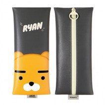 카카오 슬림 플랫 파우치 필통 블랙 라이언