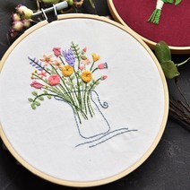 프랑스자수패키지 취미 입체 자수 십자수 diy 키트 모닝 크리에이티브 자수 유럽식 자수 식 자수 수제 DIY 소재 가방 자수 원단 공구 세트, 02 无수놓음材料包