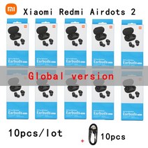 글로벌 버전 샤오미 레드미 에어닷 2 TWS 트루 무선 블루투스 이어폰 기본 TWSEJ061LS 3 개 6 개 10 개, 6.10PCSwith usb
