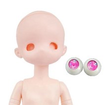 DIY 30cm 인형 메이크업 2D 애니메이션 얼굴 머리 또는 전체 롤 아름다운 소녀 장난감 선물 (머리 열 수 있습니다), A (head), rose red