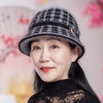 까마느 중년 여성 겨울 모자 따뜻한 따듯한 뜨개 니트캡 어머니 할머니 엄마 기모