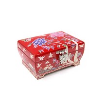 자개 나비 목단 미니 자개 보석함 레드