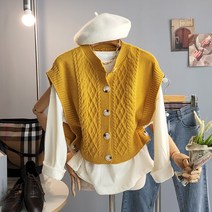 더다다 로렌박시 니트조끼