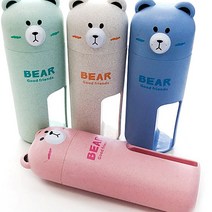 이든 곰돌이 휴대용 칫솔 치약통, 곰돌이휴대용치약칫솔통(블루)