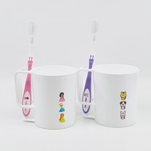 미소덴탈 여아캐릭터 양치컵+칫솔2세트, 1세트