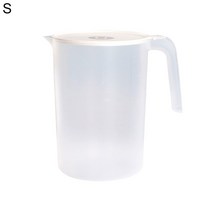 음료디스펜서 피쳐 2000/2500ml 명확한 대용량 투수 내열성 냉수 주전자 가정용 음료 저장 용기 병, L, 01 WHITE