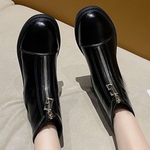 묘먀미 G앞지퍼 패션 여자 앵클부츠 워커