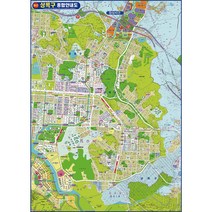 안산시 상록구 종합안내도 코팅형 (소-중-대) 상록구지도, 대형150x210cm롤스크린형(천재질)