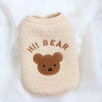 아로츄 강아지 겨울옷 곰돌이 기모조끼