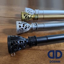 커튼봉 빗살 엔틱스타일 25파이 35파이 6자 8자 10자 12자 14자 16자 18자, 25파이 블랙