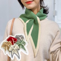 HOTBBA / 트라이앵글 니트 쁘띠 스카프 ELS003