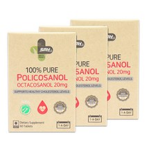 SPH 뉴질랜드 폴리코사놀 33.4mg 옥타코사놀 20mg 60정 3팩